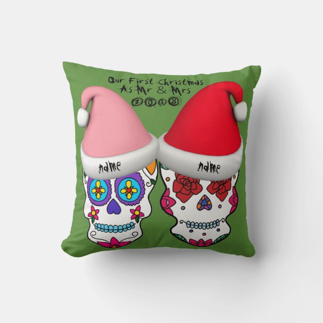 Nuestro Primer Navidad Almohada de Azúcar Personal (Anverso)