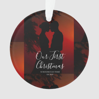 Nuestro Primer Navidad Juntos Adorno de Sr y Sra