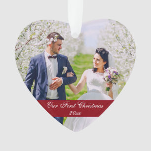 Nuestro primer navidad que casa el ornamento del