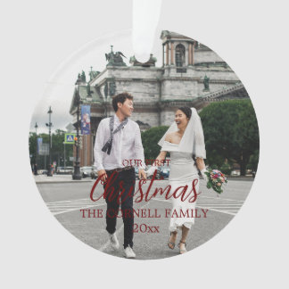 Nuestro primer ornamento acrílico de Navidad