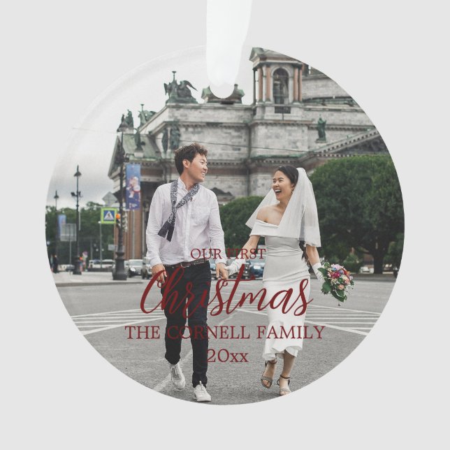 Nuestro primer ornamento acrílico de Navidad (Anverso)