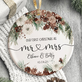 Nuestro primer ornamento casado de Navidad