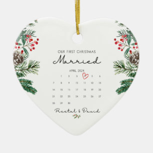 Nuestro primer ornamento casado de Navidad