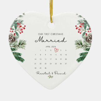 Nuestro primer ornamento casado de Navidad