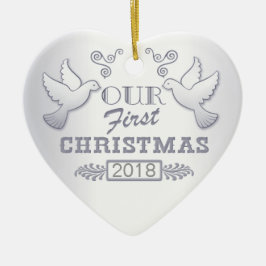 Nuestro primer ornamento cerámico de aves amorosas