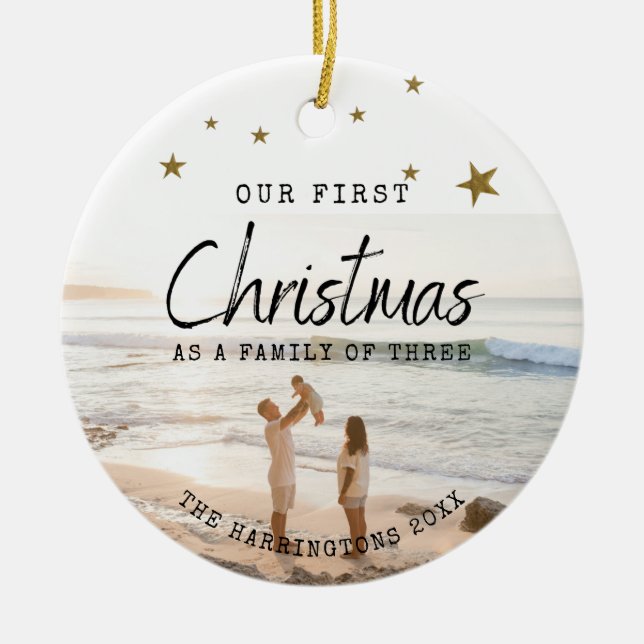 Nuestro primer ornamento cerámico de Navidad (Frente)