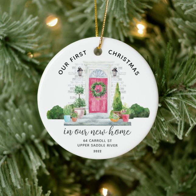 Nuestro primer ornamento de cerámica de la nueva c (Árbol)