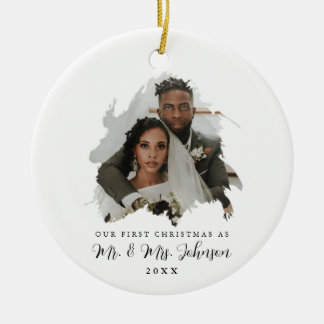 Nuestro primer ornamento de fotos de boda personal