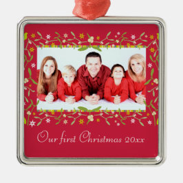 Nuestro primer ornamento de fotos de Navidad