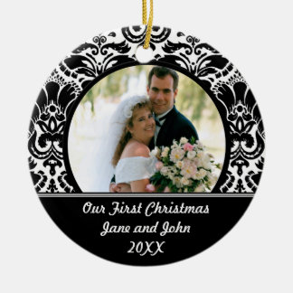 Nuestro primer ornamento de la foto del navidad
