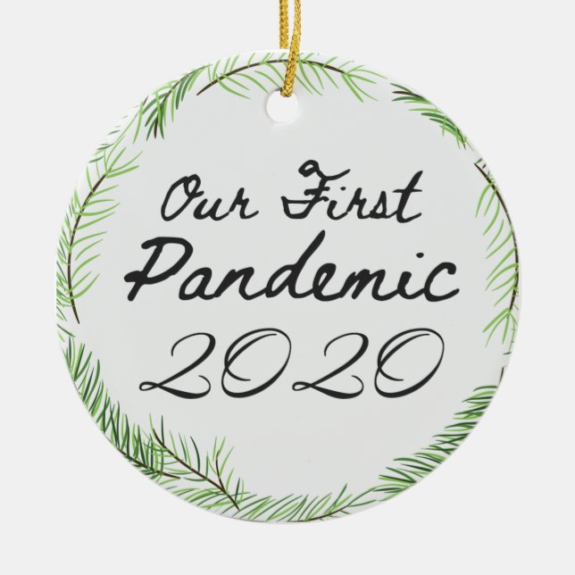 Nuestro primer ornamento de pandemia 2020 (Frente)