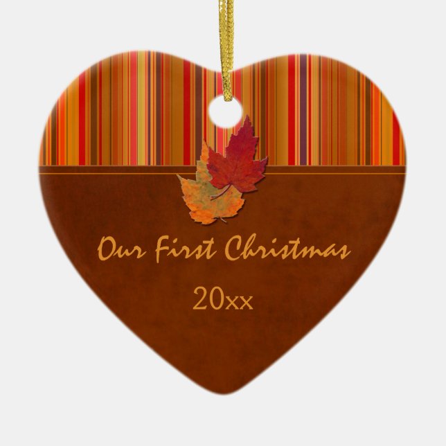 Nuestro primer ornamento del recuerdo del navidad (Frente)