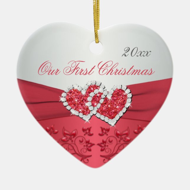 Nuestro primer ornamento del recuerdo del navidad (Frente)
