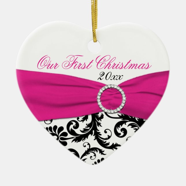 Nuestro primer ornamento del recuerdo del navidad (Frente)