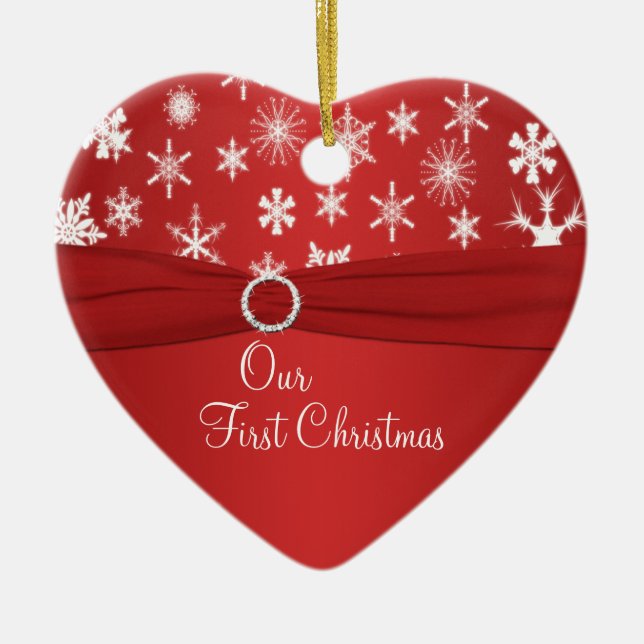 Nuestro primer ornamento del recuerdo del navidad (Frente)