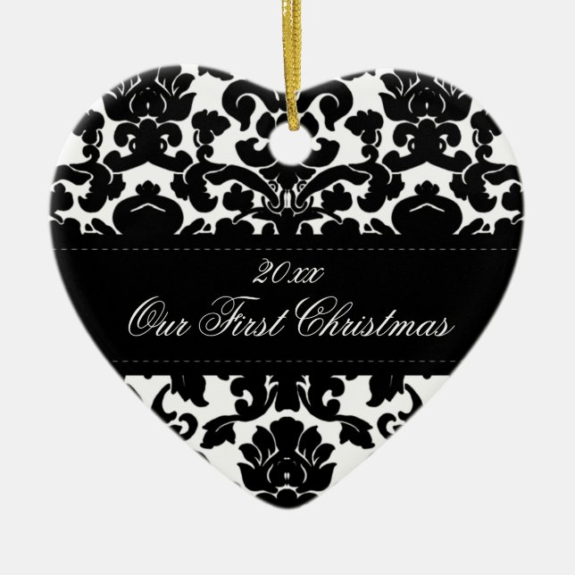 Nuestro primer ornamento del recuerdo del navidad (Frente)