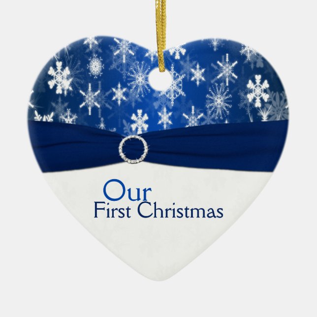 Nuestro primer ornamento del recuerdo del navidad (Frente)
