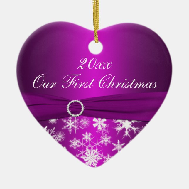 Nuestro primer ornamento del recuerdo del navidad (Frente)