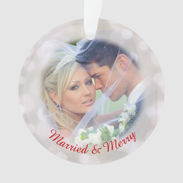 Nuestro primer ornamento fotográfico Boda de vacac (Anverso)