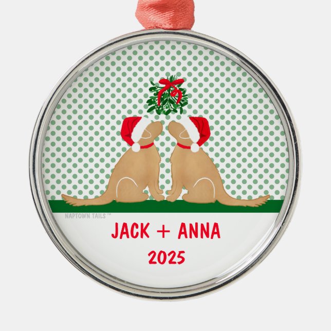 Nuestro primer ornamento Personalizado de perros d (Frente)