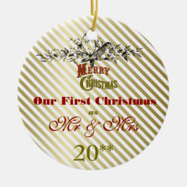 Nuestro primer ornamento retro del navidad junto