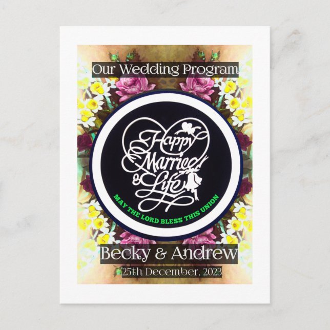 Nuestro programa de bodas Pamplet (Anverso)