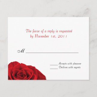 Nuestro Rosa de amor ~ Boda Responder / Tarjetas R