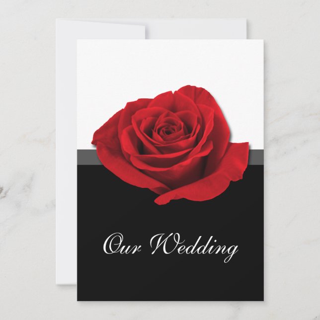 Nuestro Rosa de amor ~ Invitaciones a la boda (Anverso)