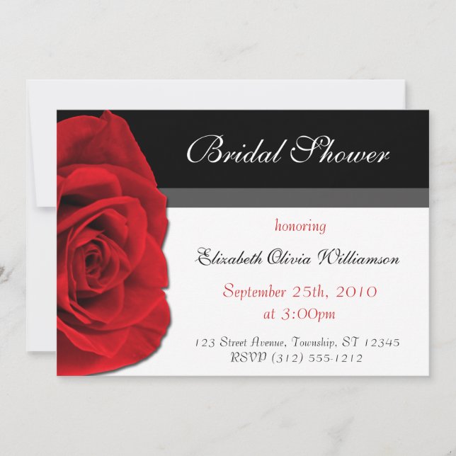 Nuestro Rosa de amor ~ Invitaciones a la ducha de  (Anverso)