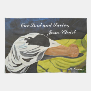 Nuestro Señor y Salvador, toalla de cocina de Jesu