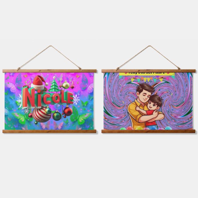 Nuestro Tapiz de Muro de Madera Topado tiene color (Doble)