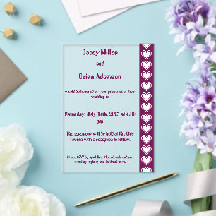 Nuestros Corazones de 8 Bits en Invitación de Boda