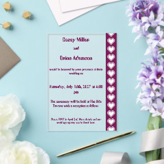 Nuestros Corazones de 8 Bits en Invitación de Boda
