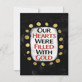 Nuestros Corazones Eran Tarjeta De Saludo De Oro