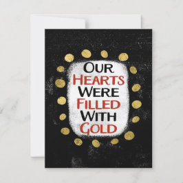 Nuestros Corazones Eran Tarjeta De Saludo De Oro
