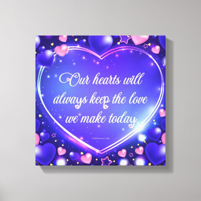 Nuestros corazones mantienen el lienzo envuelto en (Anverso)