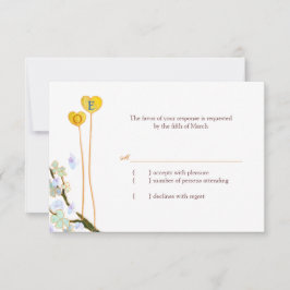 Nuestros corazones unidos en la boda blanca RSVP