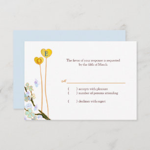 Nuestros corazones unidos en la boda blanca RSVP