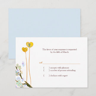 Nuestros corazones unidos en la boda blanca RSVP
