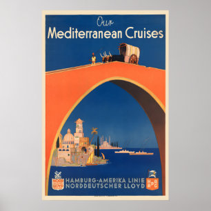 Nuestros Cruceros Mediterráneos Póster de Viaje An
