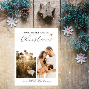 Nuestros Navidades Estrella Invitación del Bebé