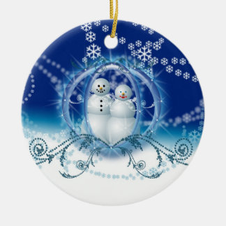 Nuestros primeros adornos navideños de Snowman