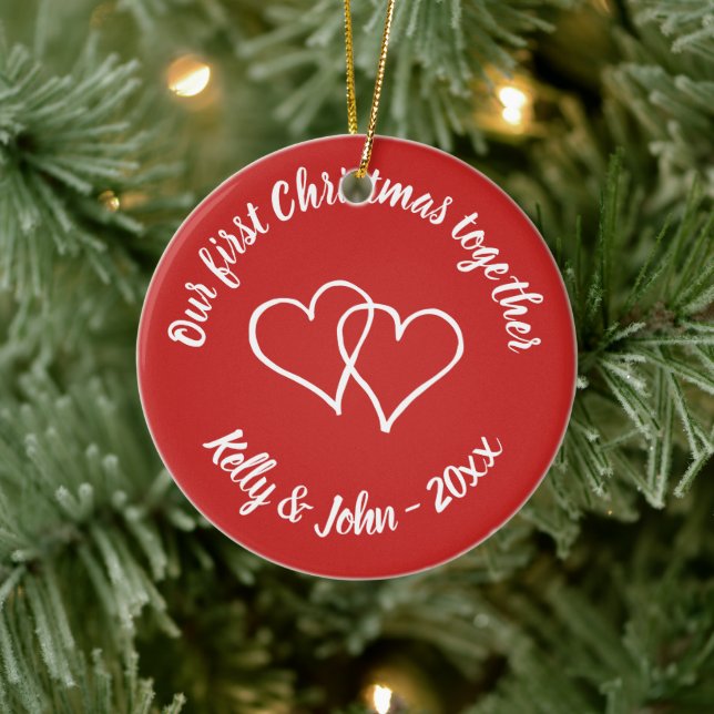 Nuestros primeros Navidades juntos adorno de árbol (Árbol)