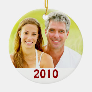 Nuestros primeros ornamentos de fotos de Navidad