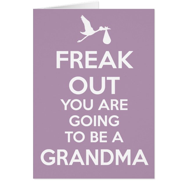 Nueva abuela a ser tarjeta de la invitación del (Frente)