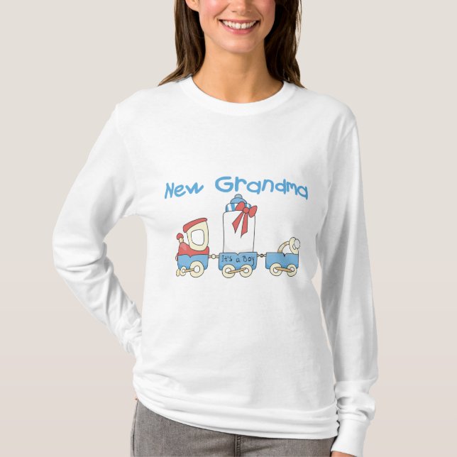 Nueva abuela de camisetas y regalos para el tren d (Anverso)
