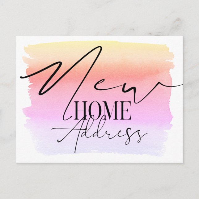 Nueva acuarela moderna en casa Nueva postal de dir (Anverso)