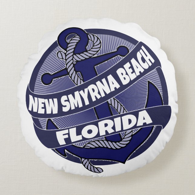 Nueva almohada redonda de anclaje de Smyrna Beach (Anverso)