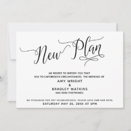 Nueva Anuncio de Boda Pospuesta del Plan