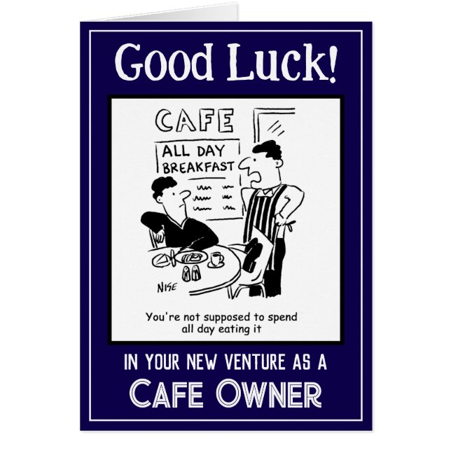 Nueva aventura como propietario de un café. Tarjet (Frente)